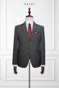 Bộ Vest Rêu Xám Trơn VD407 #1